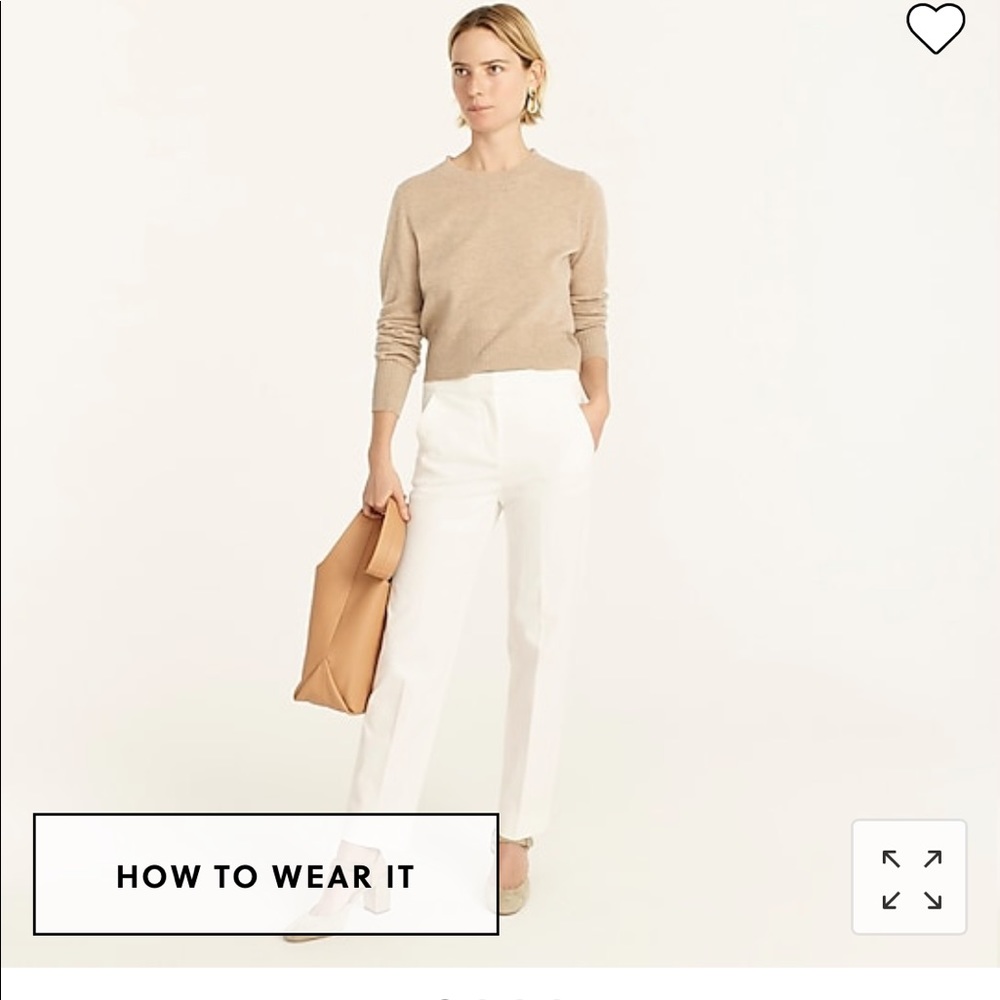 JCREW.       Kate straight-leg pant in bi-stretch cotton